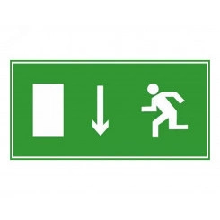 Эвакуационный знак ЭП09 Выход (левосторонний)     140x280 мм