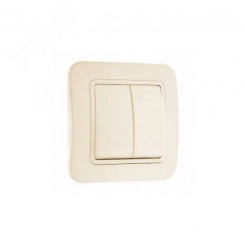 Lillium Выключатель двухклавишный бежевый Lillium Выключатель двухклавишный бежевый