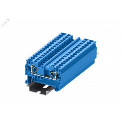 Клемма TC 1-1 пружинная, сечение 4 мм. кв., синяя
