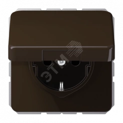 Розетка штепсельная SCHUKO 16A 250V с защитой от влажности коричневая Розетка штепсельная SCHUKO 16A 250V с защитой от влажности коричневая