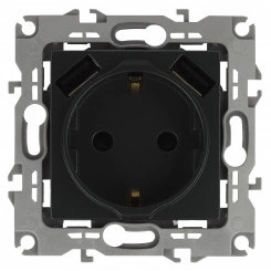 Розетка 2P+E 16A-250В, штор. с 2xUSB 5В-3А, Эра12, антрацит 12-4109-05 Розетка 2P+E 16A-250В, штор. с 2xUSB 5В-3А, Эра12, антрацит 12-4109-05
