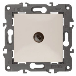 Розетка TV проходная, Эра Elegance, сл.кость, 14-3102-02