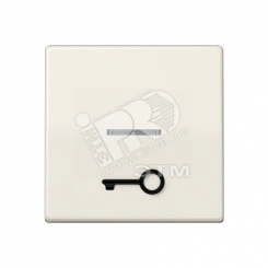 Клавиша для выключателя с окошком для подсветки и символом замок слоновая кость Клавиша для выключателя с окошком для подсветки и символом замок слоновая кость