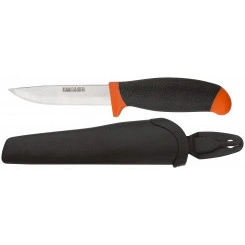 Нож строительный, нерж.сталь, прорезиненная желто-черная ручка Нож строительный, нерж.сталь, прорезиненная желто-черная ручка