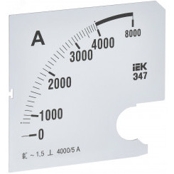 Шкала сменная для амперметра Э47 4000/5А класс точности 1,5 96х96мм