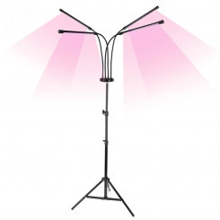 Светильник для растений ULT-P32-60W/SPLE/TM/40 IP40 BLACK QUAD светодиодный с таймером на штативе Спектр для фотосинтеза TM