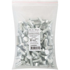 Болт DIN933 М8х20 шестигранная голова полная резьба оцинкованный (100 шт)