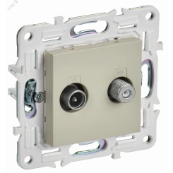 SKANDY Розетка двойная TV+SAT SK-A13B бежевый IEK