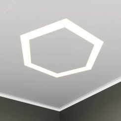 Светильник светодиодный RVE-LBX-HOLE-HEXA-530-V (Шестиугольник с отв. 530х463х100мм S80мм 30Вт встраиваемый 4000K Белый) Светильник светодиодный RVE-LBX-HOLE-HEXA-530-V (Шестиугольник с отв. 530х463х100мм S80мм 30Вт встраиваемый 4000K Белый)