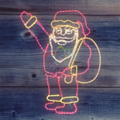 Фигура световая Подарки из гибкого неона 120х120 см, 1680 LED, свечение тёплый белый/белый