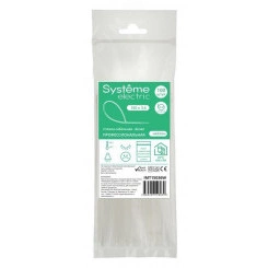 Стяжка кабельная MultiSet 150х3.6 Белая (100шт)