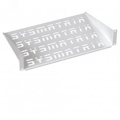 Полка 19' консольная перфорированная 2U глубина 400 мм. цвет серый (RAL 7035)