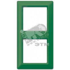 Рамка 2-я для горизонтальной/вертикальной установки  Серия- AS550  Материал- термопласт  Цвет- зеленый