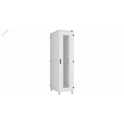 Шкаф напольный серии Lite II 19', 47U, перфорированные передняя и задняя двери с ручкой и замком, боковые двухуровневые цельнометаллические панели, оснащены замками, Ш600хВ2264хГ1000мм, в разобранном виде, серый RAL7035