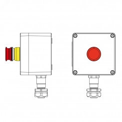 Взрывозащищенный пост управления из полиэстера CPE-P-03-(1xP3E(11))-1xKAEPM2MHK-20(C)1Ex d e IIC Т5 Gb / Ex tb IIIC T95°C Db IP66 / КЗ Взрывозащищенный пост управления из полиэстера CPE-P-03-(1xP3E(11))-1xKAEPM2MHK-20(C)1Ex d e IIC Т5 Gb / Ex tb IIIC T95°C Db IP66 / КЗ