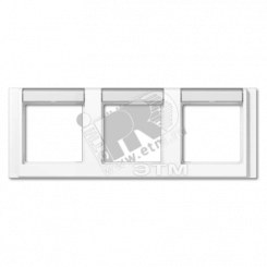 Рамка 3 поста с полем для надписи белая