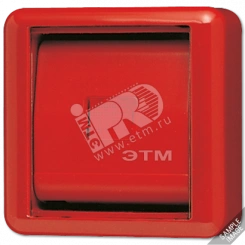 Крышка со стеклом – красная клавиша и желтое окошко