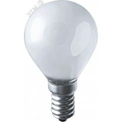 Лампа накаливания декоративная ДШ 40вт Р45 230в Е14 матовая (шар)