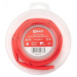 ТУТ нг 6/3 красная ролик 2 м EKF ТУТ нг 6/3 красная ролик 2 м EKF