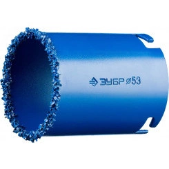 Кольцевая коронка ''Профессионал'' c карбид-вольфрамовым нанесением, 53 мм, высота 55 мм Кольцевая коронка ''Профессионал'' c карбид-вольфрамовым нанесением, 53 мм, высота 55 мм