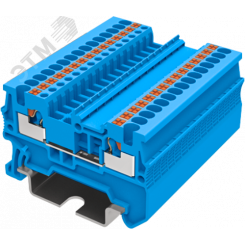 Клемма TP 1-1 проходная Push-in, сечение 1,5 мм. кв., синяя