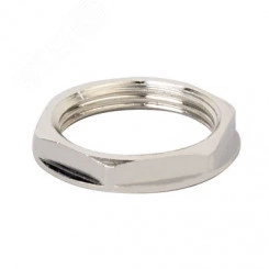 Гайка M20x1.5 никелированная латунь Гайка M20x1.5 никелированная латунь