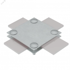 Соединитель крестообразный для полосы до 30 мм с 2 пластинами Соединитель крестообразный для полосы до 30 мм с 2 пластинами