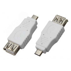 Переходник гнездо USB-A (Female)-штекер microUSB (Male),,