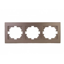 Рамка RAIN тройная горизонтальная бронза матовая Рамка RAIN тройная горизонтальная бронза матовая