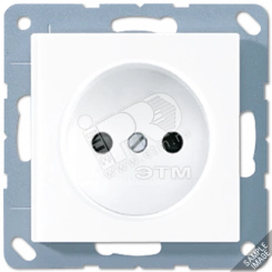 Розетка штепсельная 16A 250V без заземления алюминий Розетка штепсельная 16A 250V без заземления алюминий