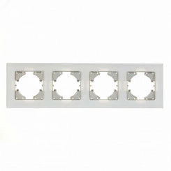 UGRA рамка 4-местная, стекло,  белый.