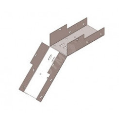 Лоток замковый перфорированный КСЗ 100х80-45 УТ1,5 для поворота трассы вниз на 45, горячее цинкование(толщина покрытия 40 -120 мкм) S1,5