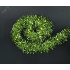 Гирлянда новогодняя светодиодная NGF-D044-01 мишура зеленая Гирлянда новогодняя светодиодная NGF-D044-01 мишура зеленая