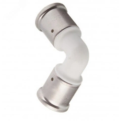 Угольник 32 45 град., ПВДФ пресс белый Угольник 32 45 град., ПВДФ пресс белый