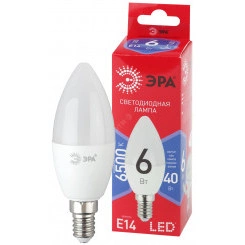 Лампа светодиодная LED B35-6W-865-E14 R (диод, свеча, 6Вт, хол, E14) (10/100/3500) Лампа светодиодная LED B35-6W-865-E14 R (диод, свеча, 6Вт, хол, E14) (10/100/3500)