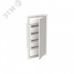 Щит распределительный встраиваемый 48 модулей ЩРв-п-48 пластиковый UK600 с дверью и самозажимными клеммами N/PE (UK648N3)