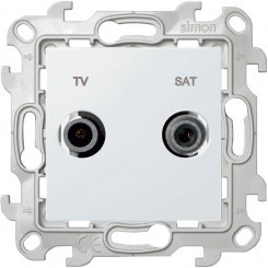 Розетка TV-SAT проходная, белый Розетка TV-SAT проходная, белый