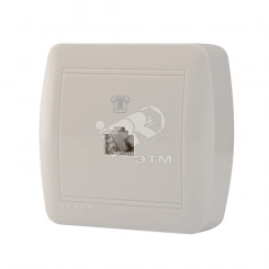 Демет Розетка телефонная евро белый Демет Розетка телефонная евро белый