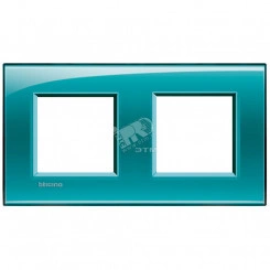 LivingLight Рамка прямоугольная 2 поста Зеленый LivingLight Рамка прямоугольная 2 поста Зеленый